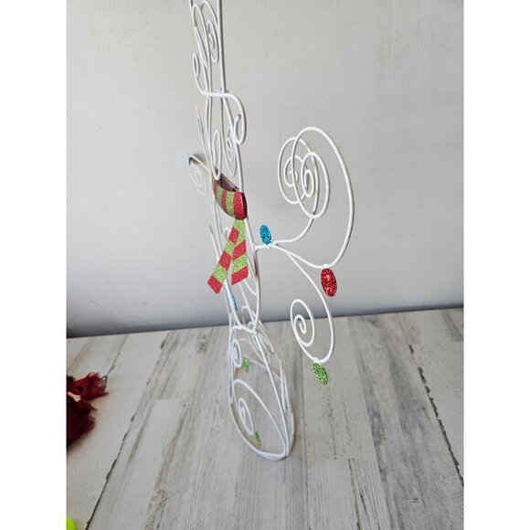 Pier 1 glitter large snowman Xmas decor retired rare - Picture 5 of 9